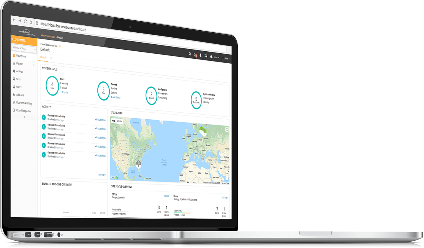 IgniteNet cloud controller, Edgecore cloud controller, ecCLOUD